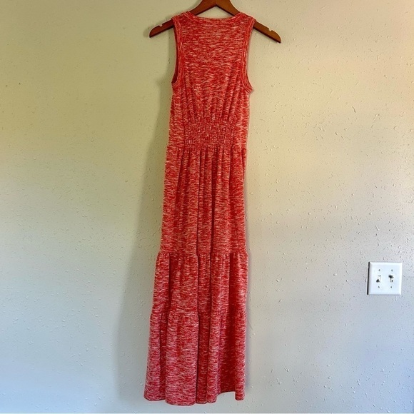 🦋 Lou & Grey for Loft Coral Flecked Sleeveless Sweater Maxi Dress XS - Picture 3 of 6